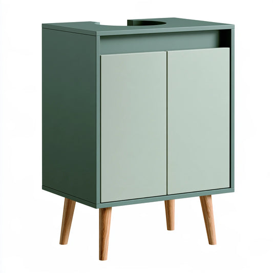 Meuble de rangement aux lignes épurées, coloris gris